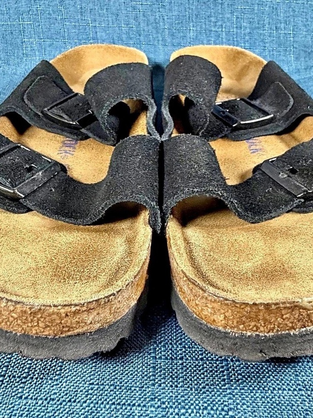 Birkenstock Arizona Suede Sandals Black & Brown EU 44